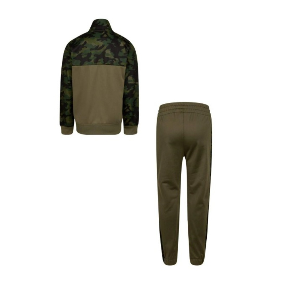 Nike Therma Dri-Fit Kids Size 6 Jacket & Pants Set Green Camo Orange 86H109-E6F - Picture 2 of 6